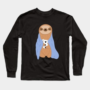 Sloth in a Blanket Long Sleeve T-Shirt